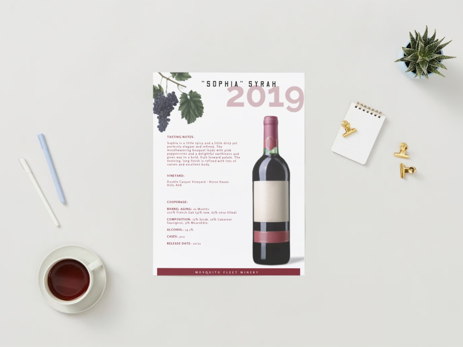 Mosquito Fleet Winery event poster