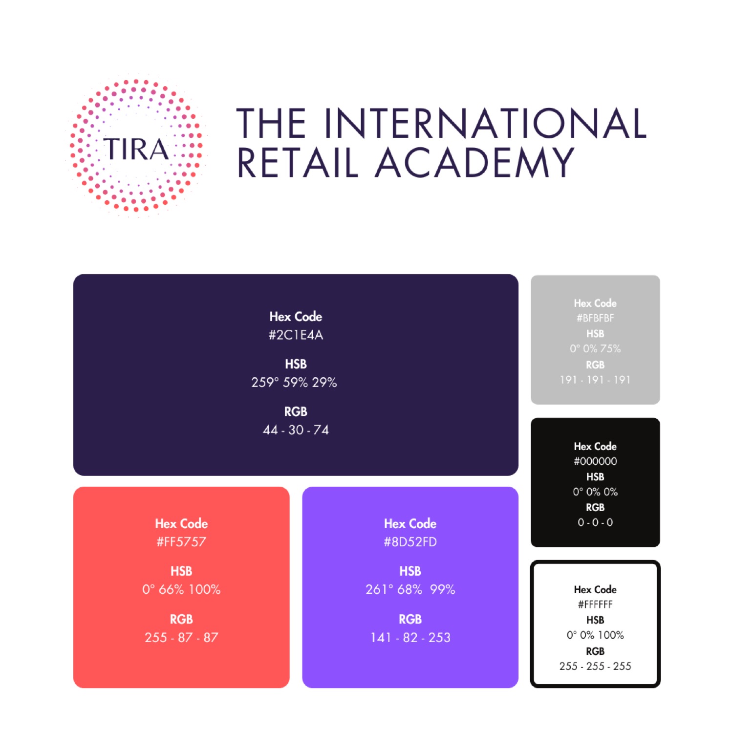 TIRA brand color palette